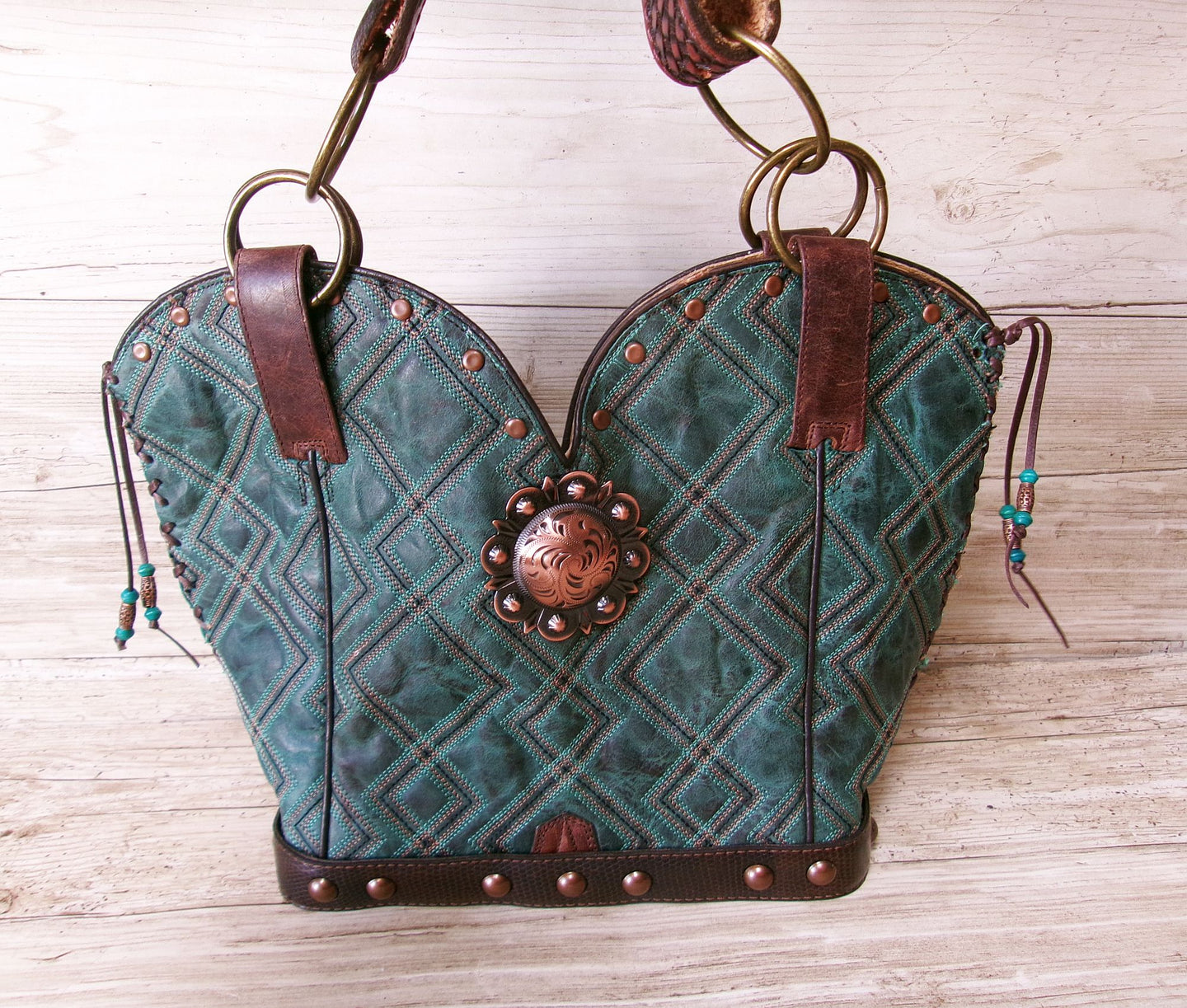 Double Cowboy Boot Purse DB165